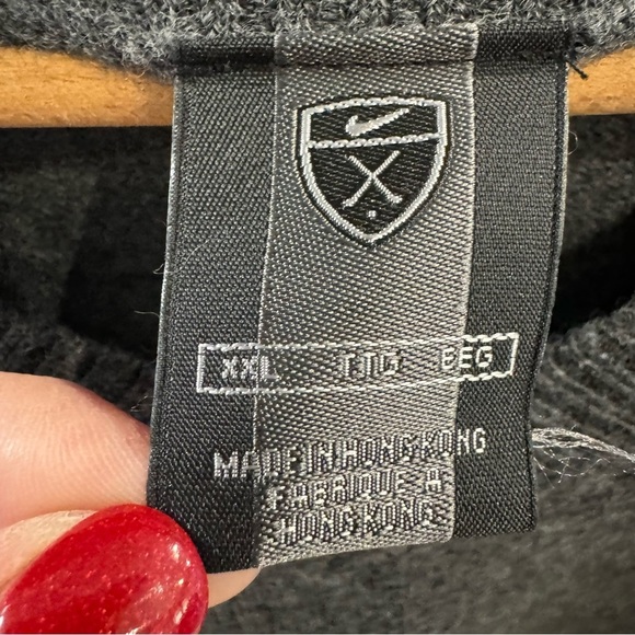 Nike Golf ESPN Logo Merino Wool V-Neck Gray Sweater size XXL - Picture 5 of 8
